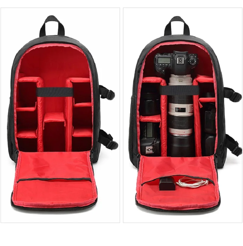 big capacity photography camera waterproof shoulders backpack video tripod dslr bag w rain cover for canon nikon sony pentax free global shipping