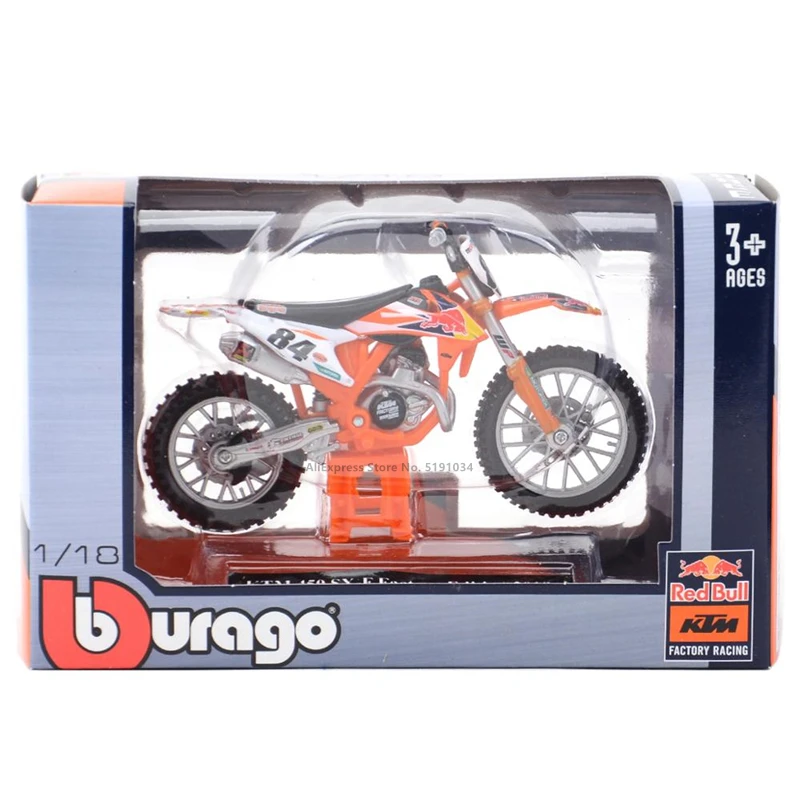 Bburago 1:18 горячие новые продукты KTM 450 SX-F 2018 оригинальная Авторизованная имитация