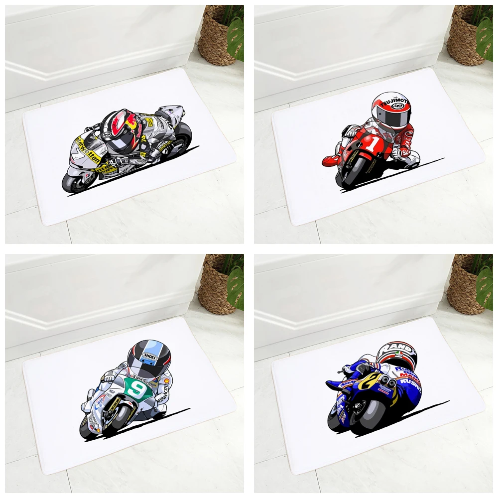 Мягкий фланелевый ковер мультяшный спортивный мотоциклетный напольный коврик