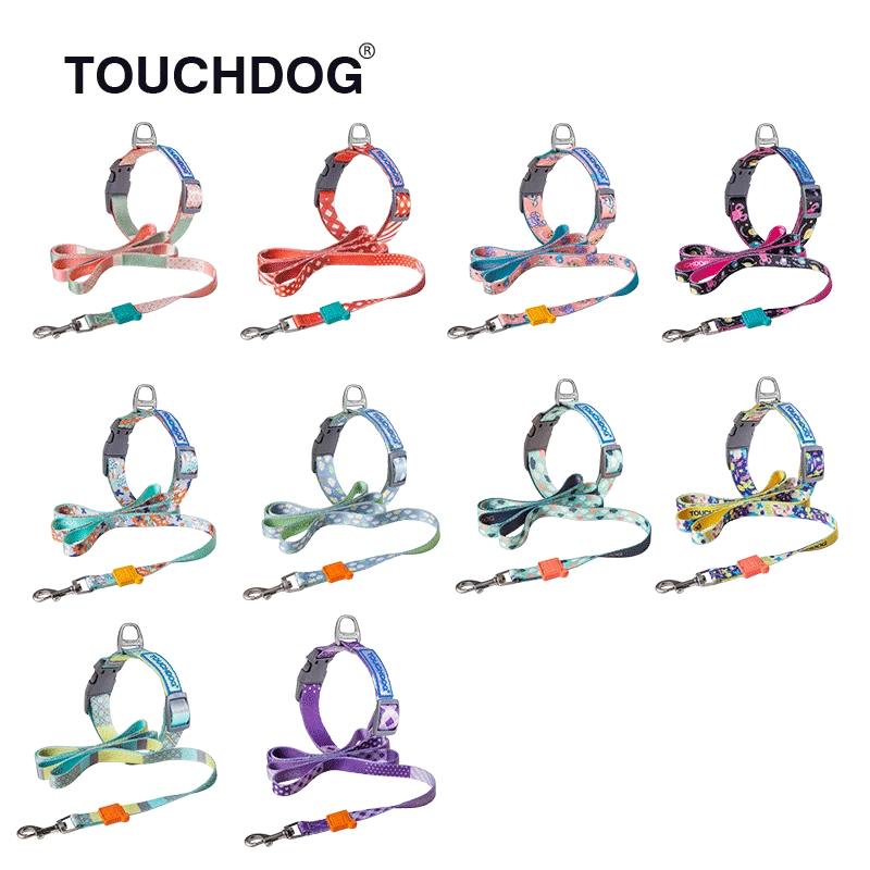 Touchdog Ошейник Поводок Мягкий регулируемый поводок для домашних животных собак