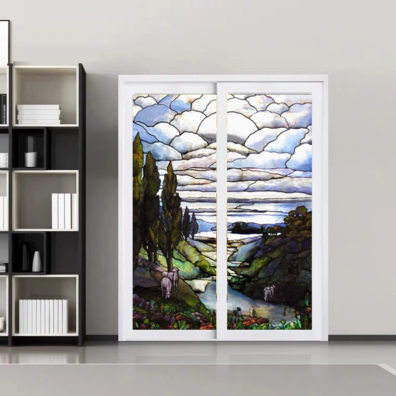 Индивидуальная стеклянная пленка витражное окно непрозрачная наклейка