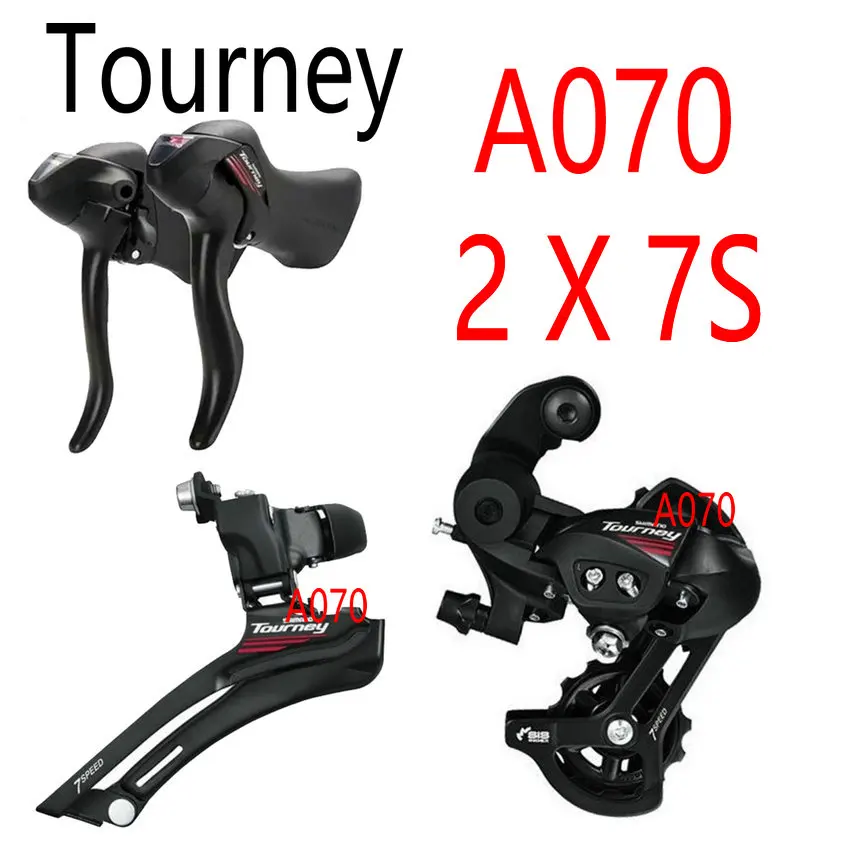 Рычаг переключения передач Tourney для дорожного велосипеда STI рычаг тормоза 2x7