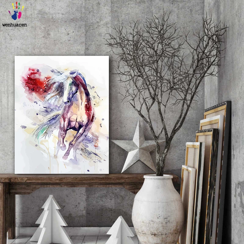 

DIY colorings pictures by numbers with colors Color horse picture drawing painting by numbers framed Home