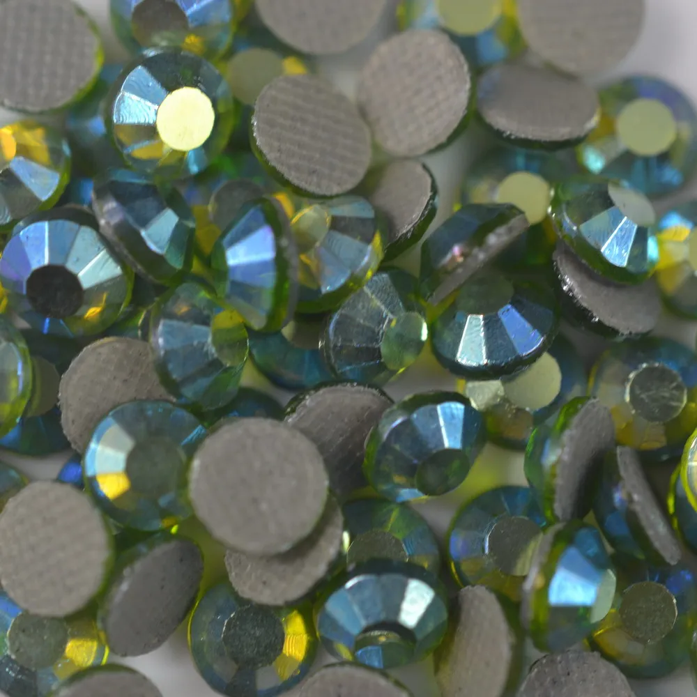 Korean Rhinestones Peridot AB Customized Hotfix and Decorations Nail Art Glitter for Face Gem Stone | Дом и сад