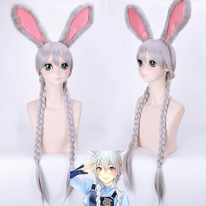 Animal City Judy Crazy Rabbit anthromorphic Character Play COS Wig|Аксессуары для костюмов| |