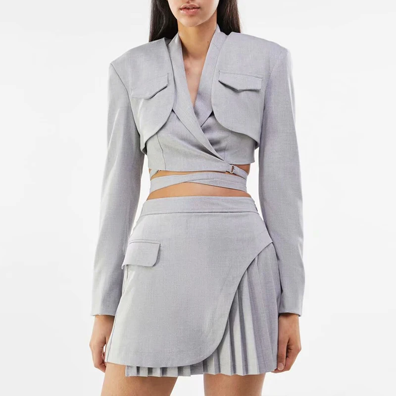 3 предмета в комплекте для женщин блейзер + жилет комплект с юбкой Ретро стиль