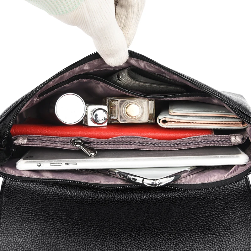 

Flap PU Leather Female Messenger Bag Solid Color Casual Shopping Small Tote Handbags for Women Quality Luxury Shoulder Bag Sac