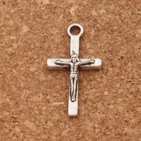 crucifix cross charm beads 13x23 9mm 200pcs zinc alloy pendants alloy jewelry diy l483