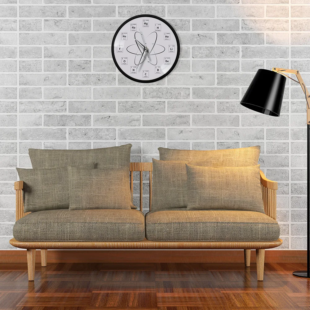 Химический элемент Wall Art часы периодической таблицы элементов химии научная биология подарок для преподавателей металлический каркас обои Saati