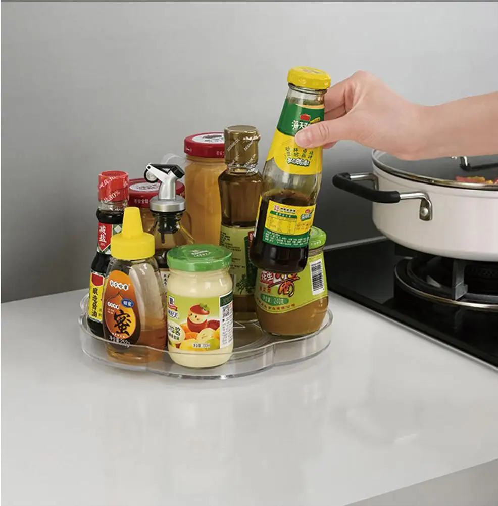 Вращающаяся Нескользящая стойка для специй AsyPets поворотный стол с основанием