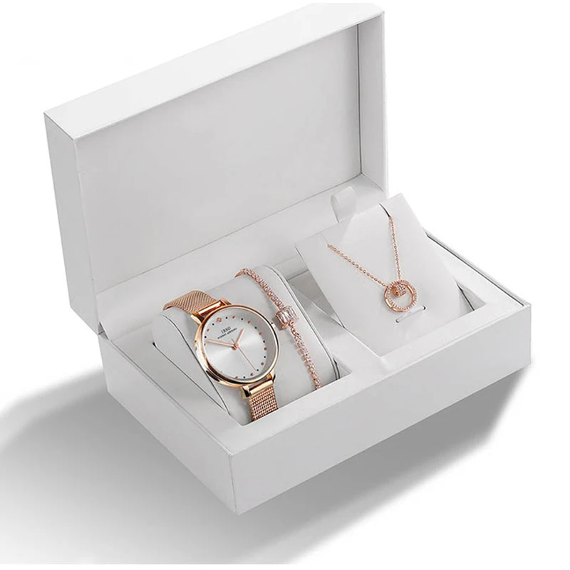 

Customized Luxury Watch Box For Watches Woman White Top Jewelry Universal Organizer Display DIY Leather Storage Watch Case