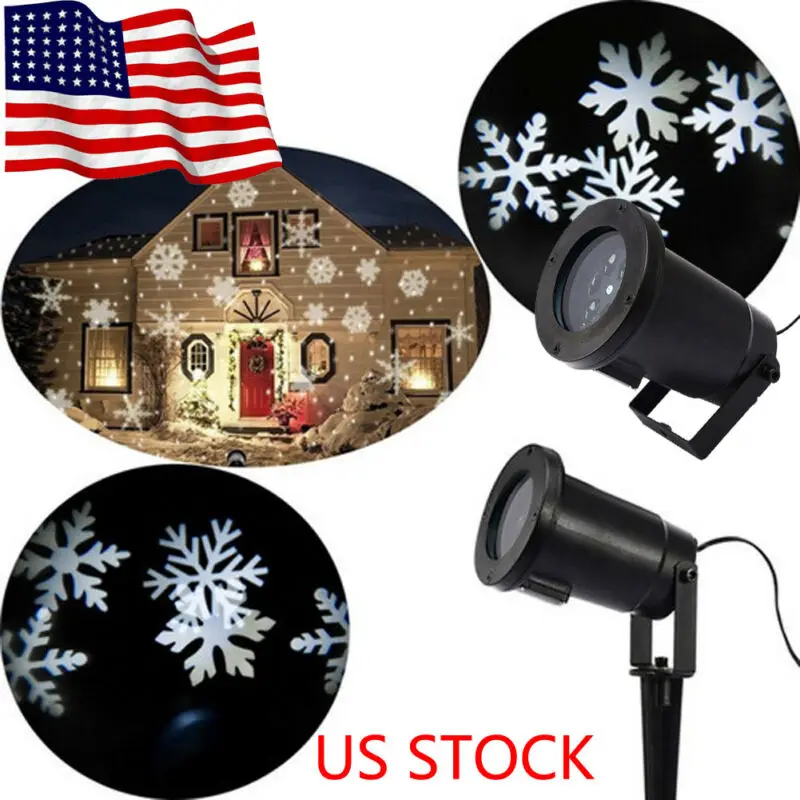 Водонепроницаемый лазерный проектор со снежинкой светодиодный прожектор на