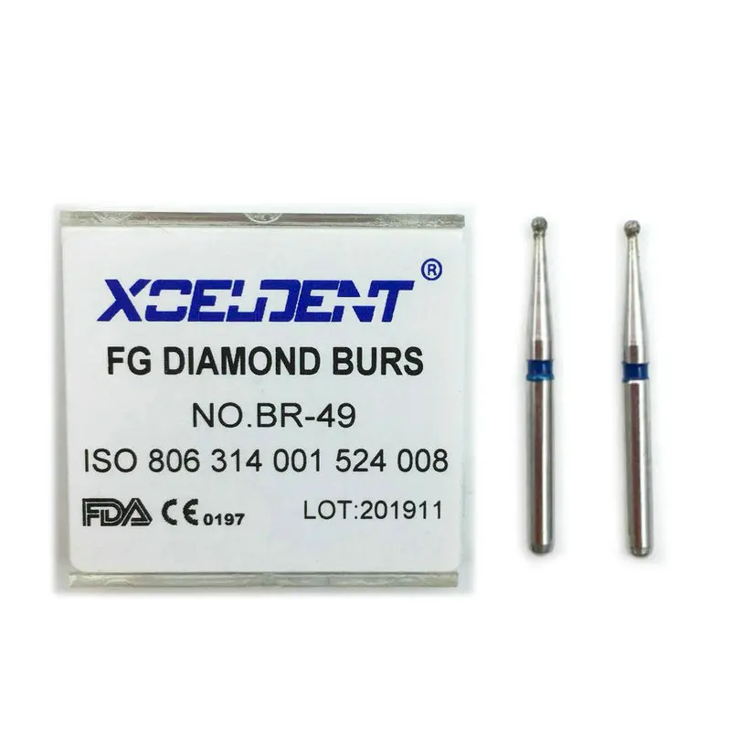 Высокое качество Стоматологические алмазные боры сверла мяч круглый Тип Средний