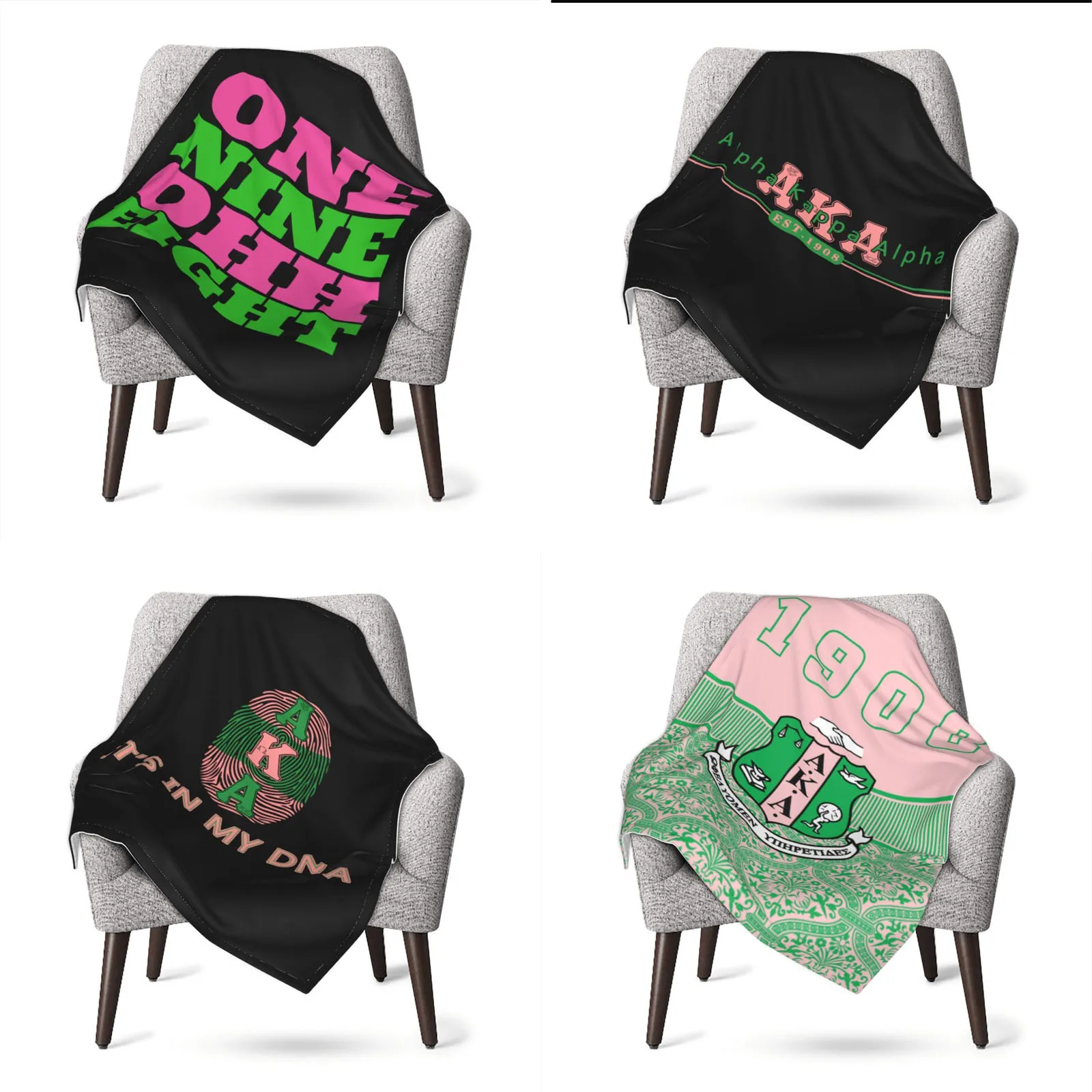 

Alpha Kappa Alpha AKA 1908 детское одеяло унисекс детская Толстая плюшевая накидка для коляски Детская кроватка для путешествий декоративный плед теп...