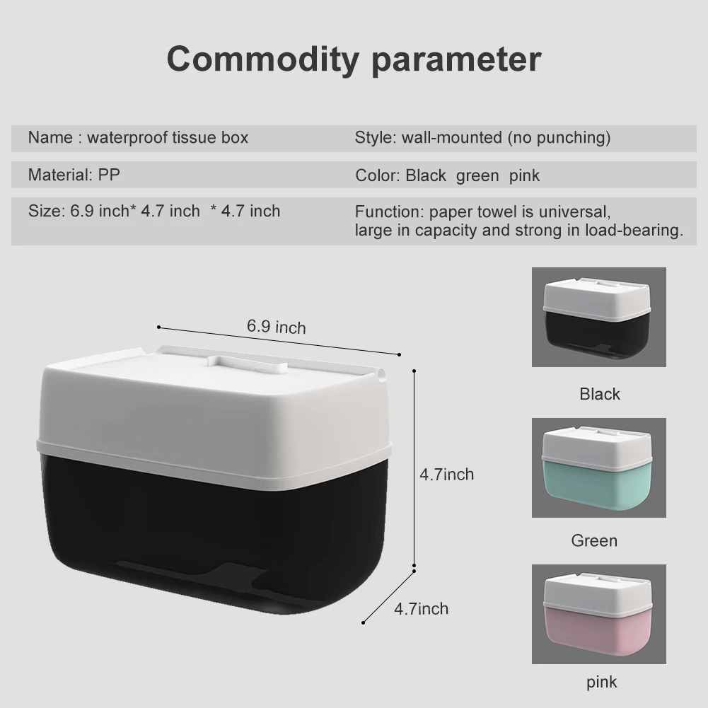 

Household Tissue Box Bathroom Kitchen Bedroom Mini Drawer Tray Waterproof Shelf Box Easy to Install Fast delivery Dropshipping