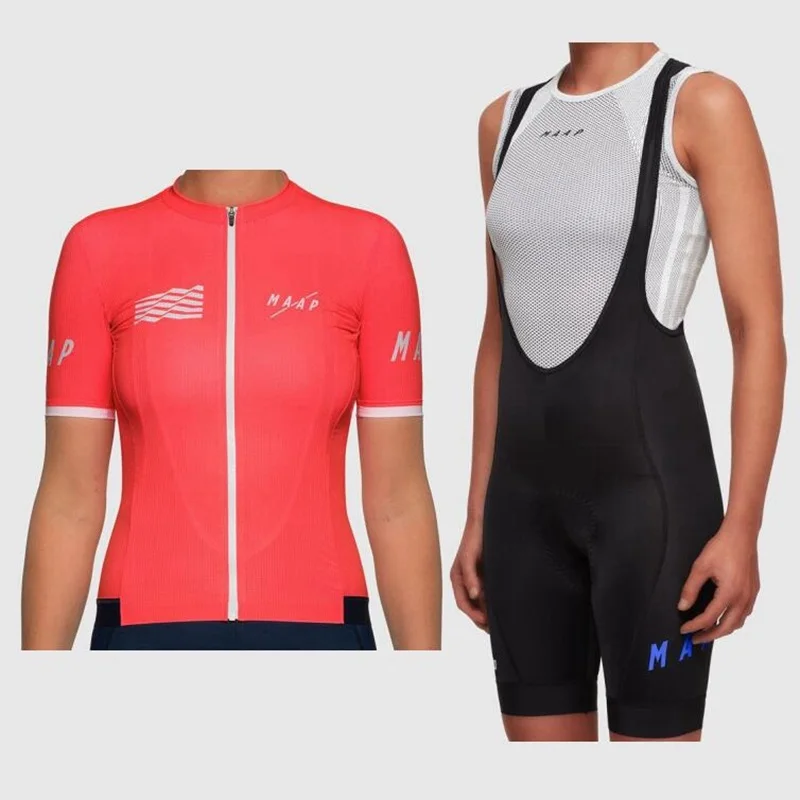2 Ropa ciclismo Mujer Лето Pro Team maap Велоспорт Джерси короткий рукав Красивая велосипедная Толстовка для женщин езда на велосипеде Рубашки - Цвет: 2