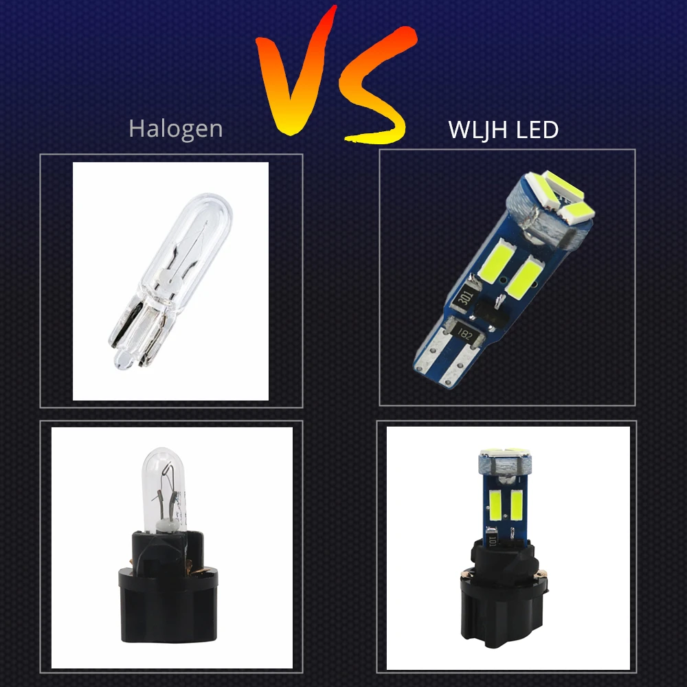 WLJH 20 штук ярких T5 светодиодный 37 73 74 286 2721 4014SMD приборной панели калибр Даш