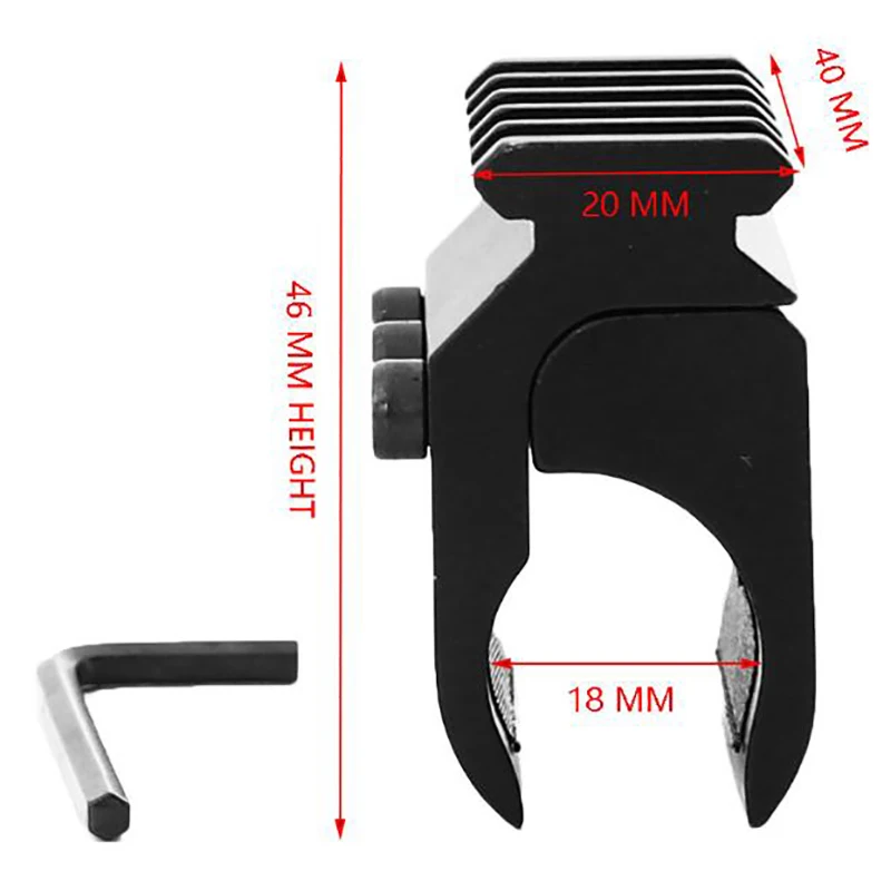 Тактическая монотрубная винтовка Пикатинни Вивера рельсовый адаптер 20 мм