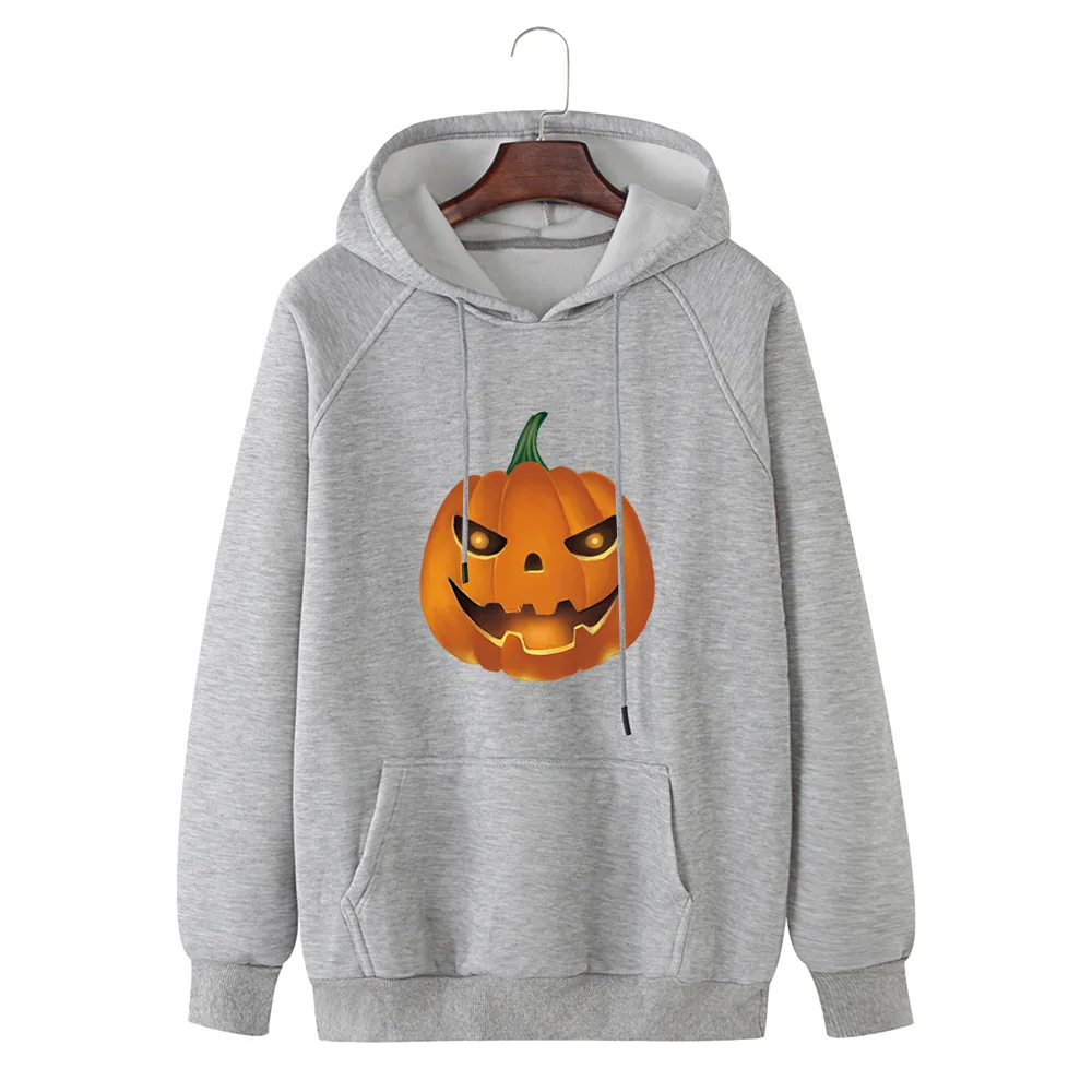 

2020 Autumn and Winter Man DIY Creative Halloween Pumpkin Head Printed Hooded Sweatshirt Personalized Printed Hoodies Male tops