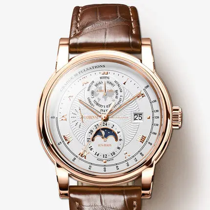 automatic watch p6 Мужские наручные часы, мужские автоматические часы LOBINNI, водонепроницаемые мужские механические наручные часы erkek kol saati, лучший бренд класса люкс - Цвет: automatic watch p6