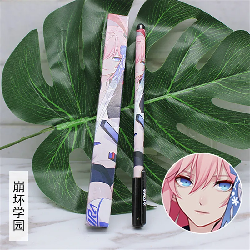 Ручка шариковая Honkai Impact 3 черная 10 компл./лот ручка MmiHoYo 2 Kiana Kaslana Райден Мэй 0 5 |