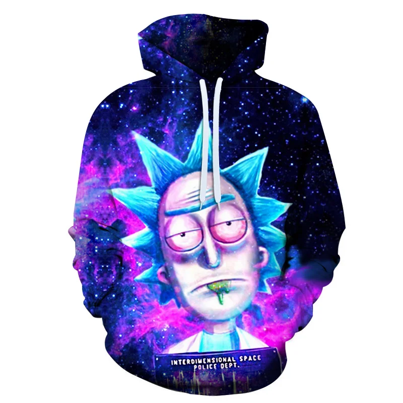3D Толстовка пальто Для мужчин женщин толстовки с принтом Рик и Морти Animea пуловеры