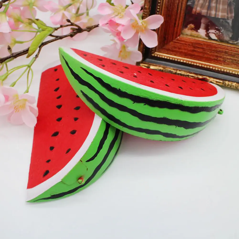 

18cm Slow Rising Squishy Jumbo Watermelon Fruit Scented Bread Squeeze Toy Decor