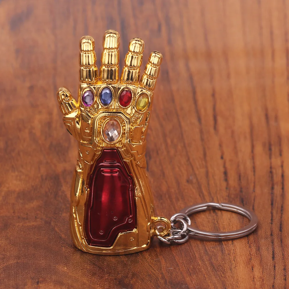 10 шт./лот серии Marvel Мстители 4 бесконечные перчатки брелок Железный человек Брелоки для ключей с рукой бесконечные Военные перчатки Таноса игрушки брелоки