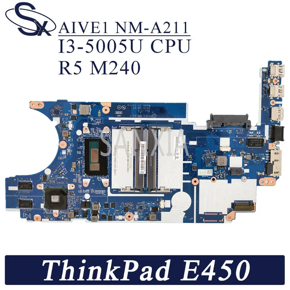 Материнская плата KEFU NM-A211 для ноутбука Lenovo ThinkPad E450 оригинальная материнская I3-5005U