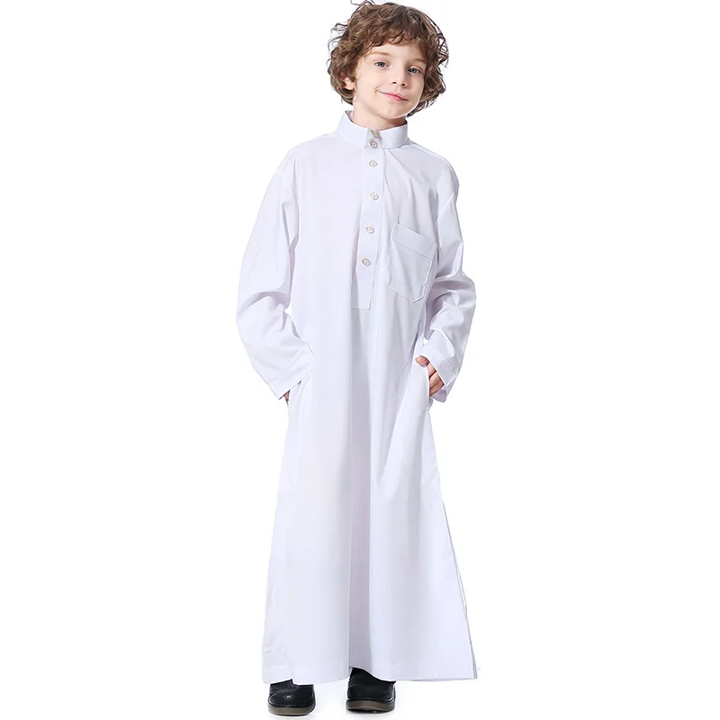 Fashion Muslim Dubai Arab Emirates Pocket Teen Boy Robe Little Dress Saudi Arabia Ramadan India Pakistan Clothing | Тематическая