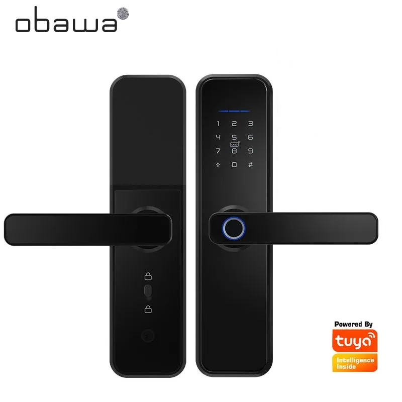 

Obawa Tuya App Fingerprint Smart Lock With Key Password IC Card USB Rechargeable Digital Lock Door Smart