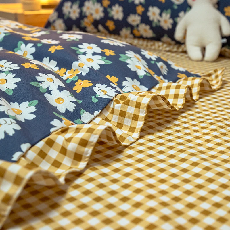 Голубое постельное белье принцессы Детский комплект с пододеяльником