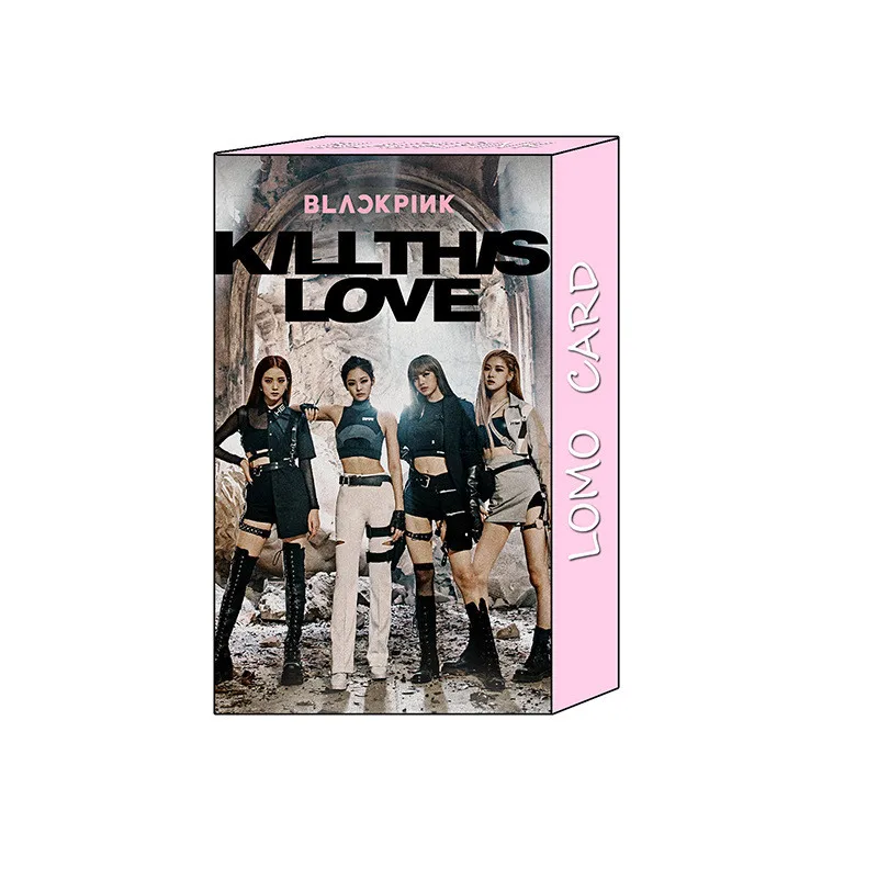 BLACKPINK Kpop BLACKPINK JENNIE LISA ROSE JISOO Kill этот любовный альбом маленькие карты LOMO прозрачные фото открытки 32 шт./компл. 85*54 мм - Цвет: BLACKPINK