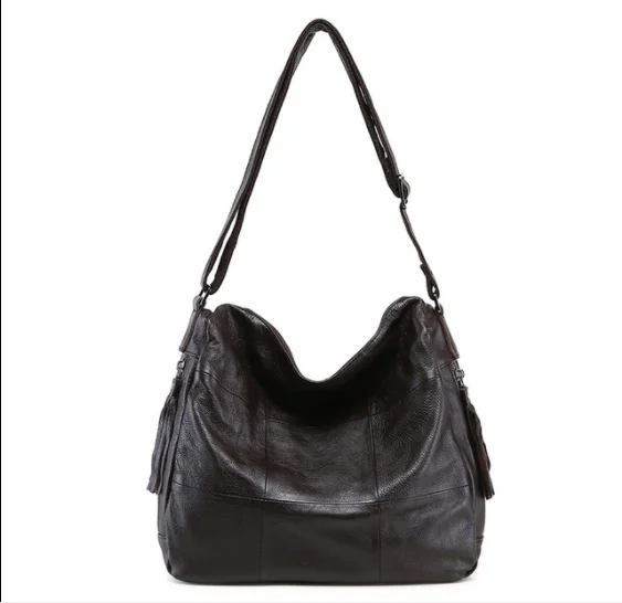 Женская сумка из натуральной кожи Новая модная женская через плечо большая