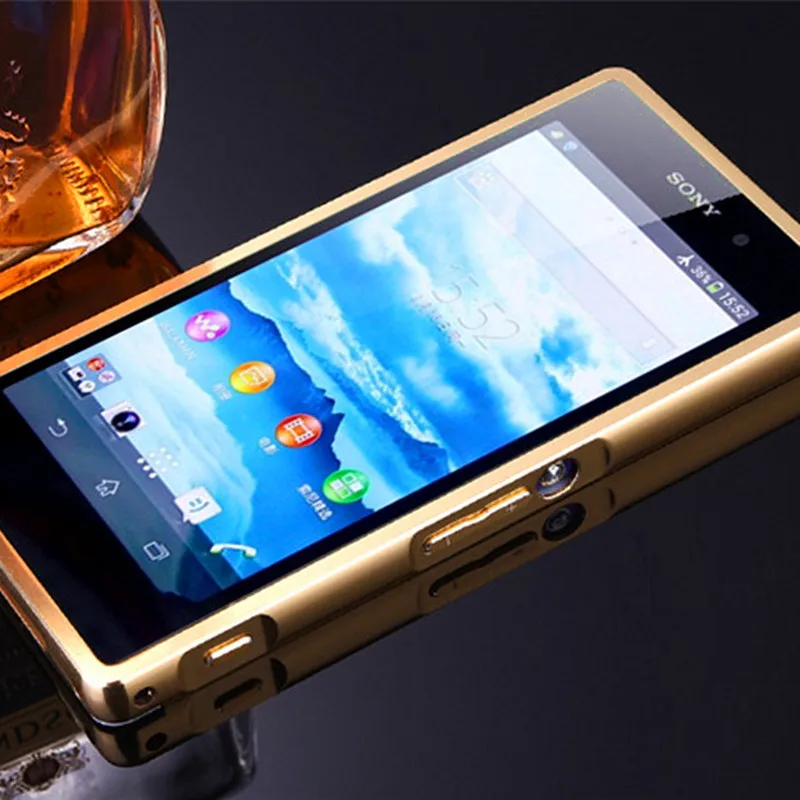 Роскошный чехол для телефона для sony Xperia M4 Aqua Z1 Z2 Z3 Z4 sony X XA XA1 XZ XA2 Z5 Compact M5 C5 алюминиевый зеркальный акриловый чехол