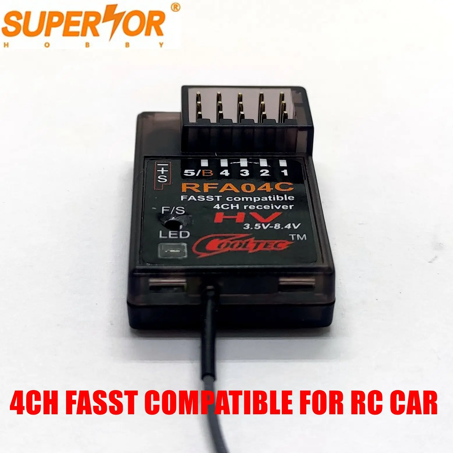 RFA04C Cooltech 4 канала fasst совместимый приемник для Futaba 3PK 4PK RC автомобиль модель