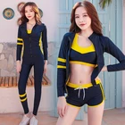 Женский костюм для серфинга, летний спортивный костюм с длинным рукавом и длинными штанами, комплект из 4 предметов, 2020