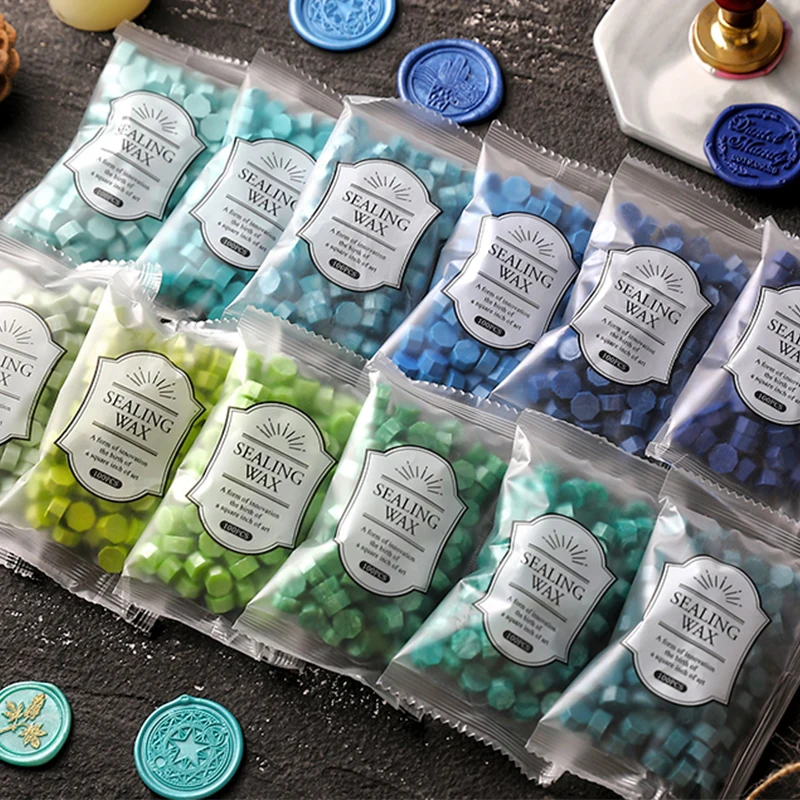 

100Pcs Sealing Wax Beads for Wax Seal Stamp for Cards Envelopes Wedding Invitations Birthday Gift Wine Packages Letter Sealing