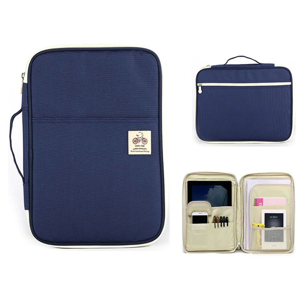 

Multi Function A4 Organizer Portable Zipper File Bag Desk Accessories Office Supplies Escritorio Organizador