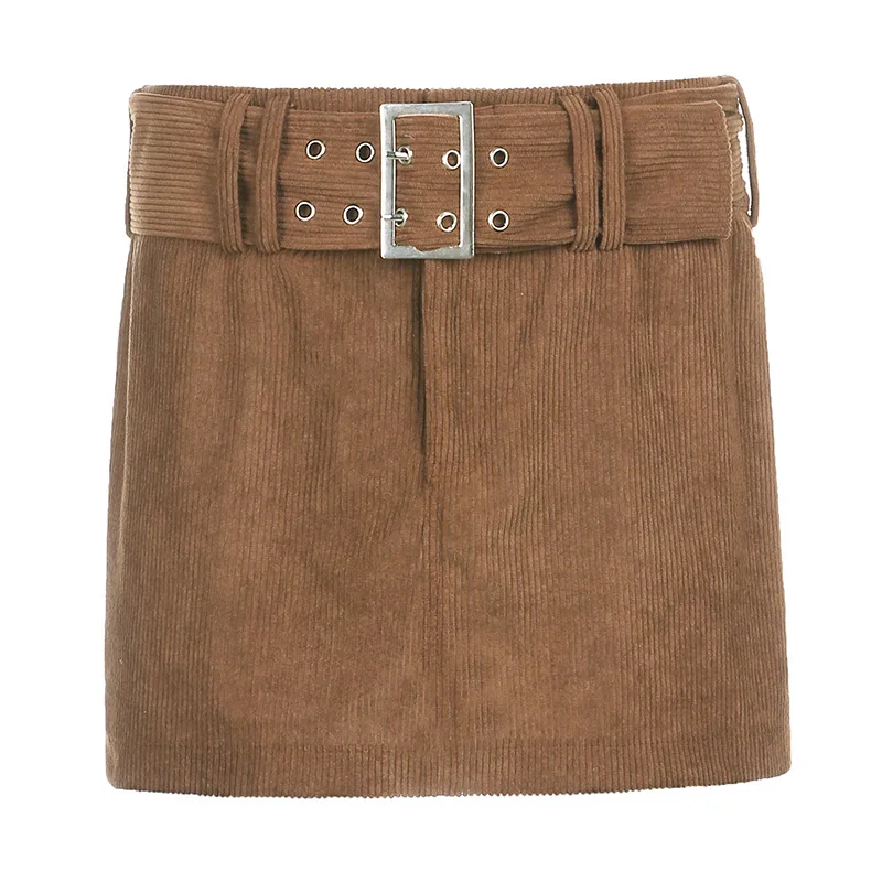 

Autumn and winter new style beautiful women's street fashion corduroy retro hip-length skirt