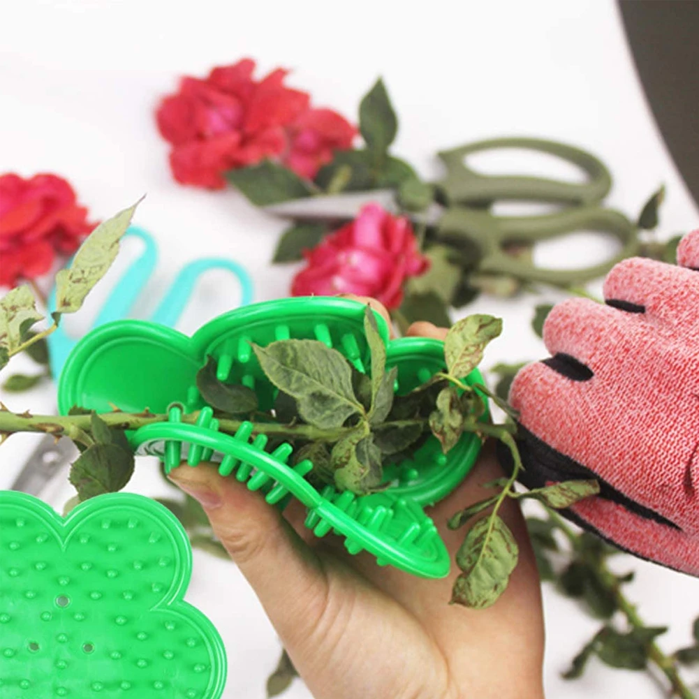 

3PCS Garden Tool Gardening Rose Pruning Gauntlet Gloves Rose Plier Removing Burrs Scissors Flower Rose Thorn Stem Leaf Stripper