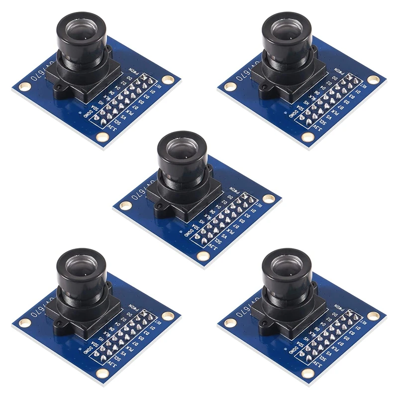 

5Pcs OV7670 640x480 0.3Mega 300KP VGA CMOS Camera Module I2C for Arduino ARM FPGA