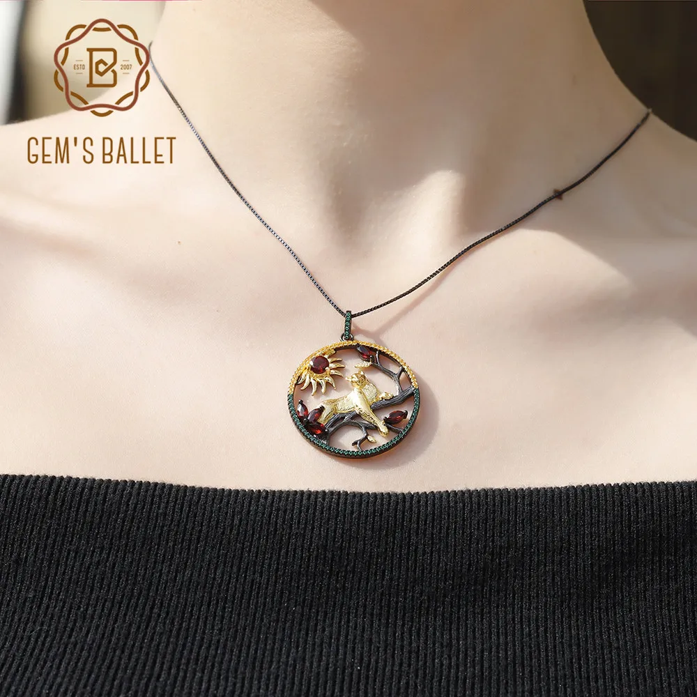 Женское ожерелье с подвеской GEM'S BALLET из стерлингового серебра 925 пробы