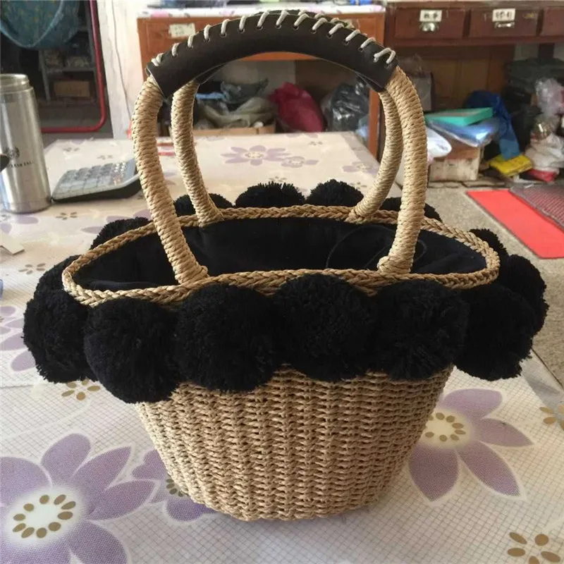 

beach bag straw totes bag summer bags letter flower women Flora handbag braided 2018 new arrivals high quality