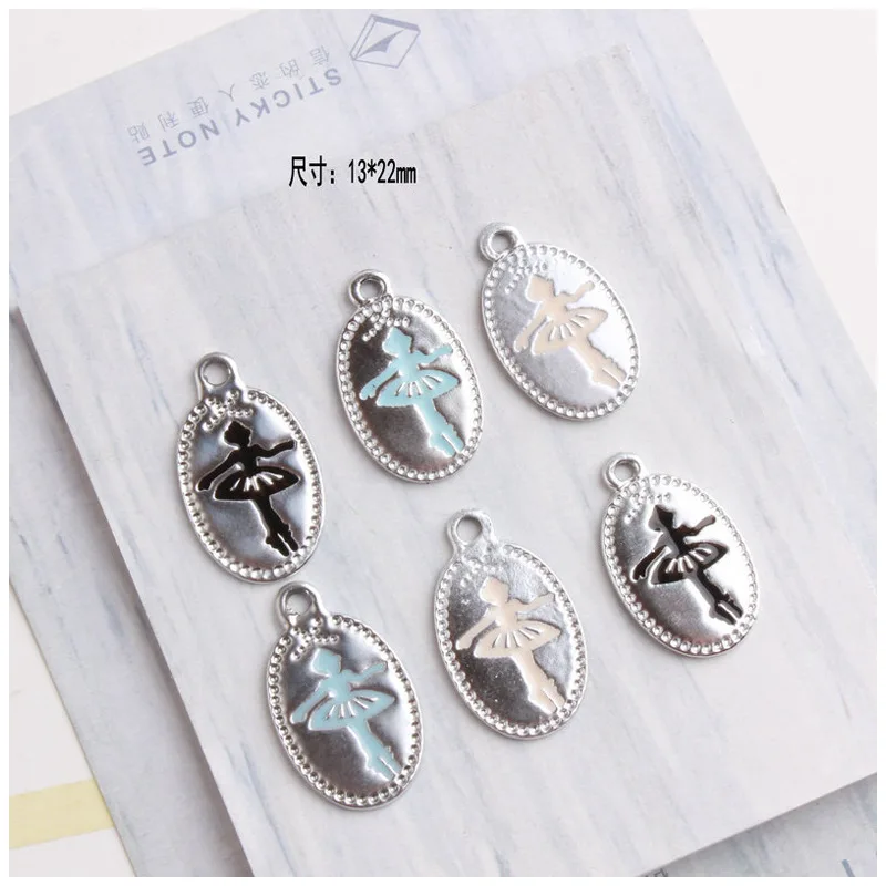 

10pcs Ballet Girls Oval Tag Charms 13*22mm Pendants Jewelry Making Handmade Craft Drop Shipping Freeshipping Wholesale