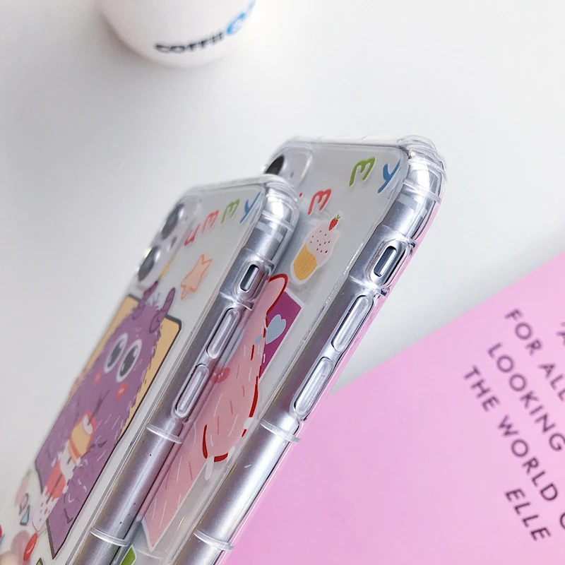 Милый мультяшный чехол для телефона с животными iphone 11 Pro X XS Max XR мягкая задняя