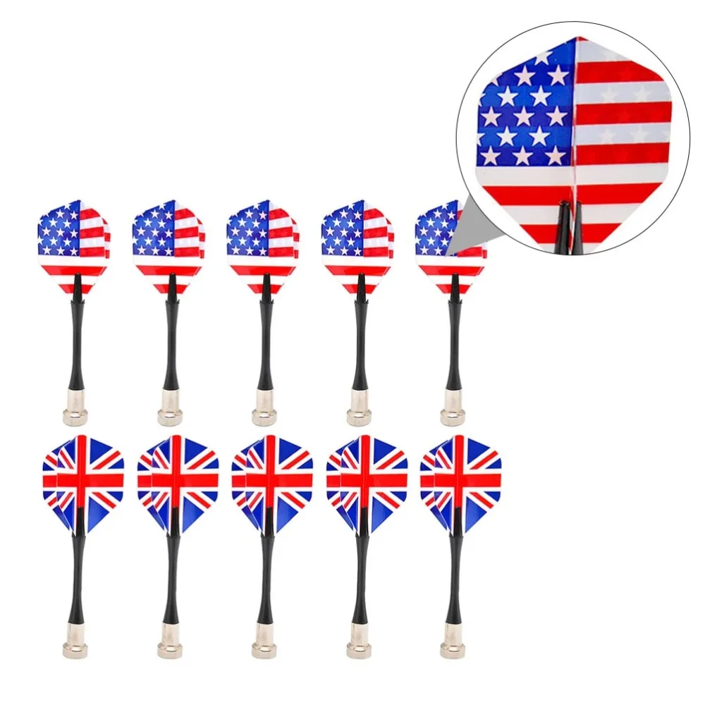 10 шт. универсальная Магнитная Дротика британский и американский флаг узор разные