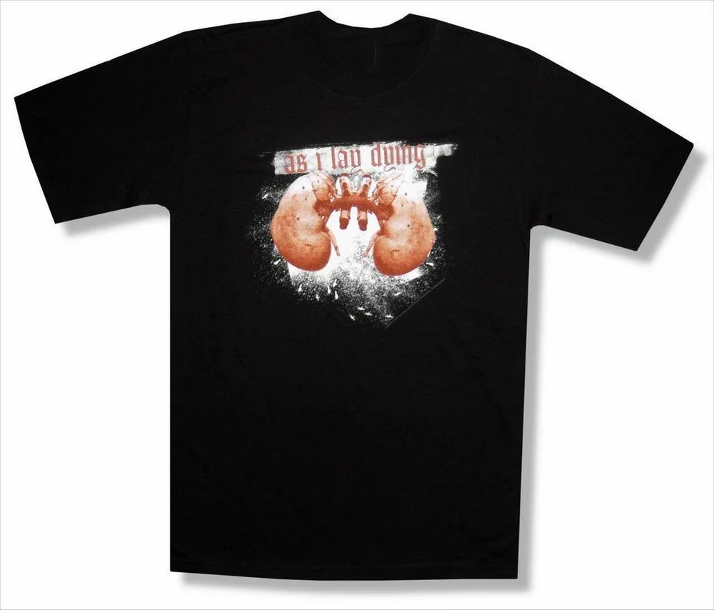 As I Lay Dying Lung Photo Sprayed мужские черные топы Футболка Новая праздничная футболка для