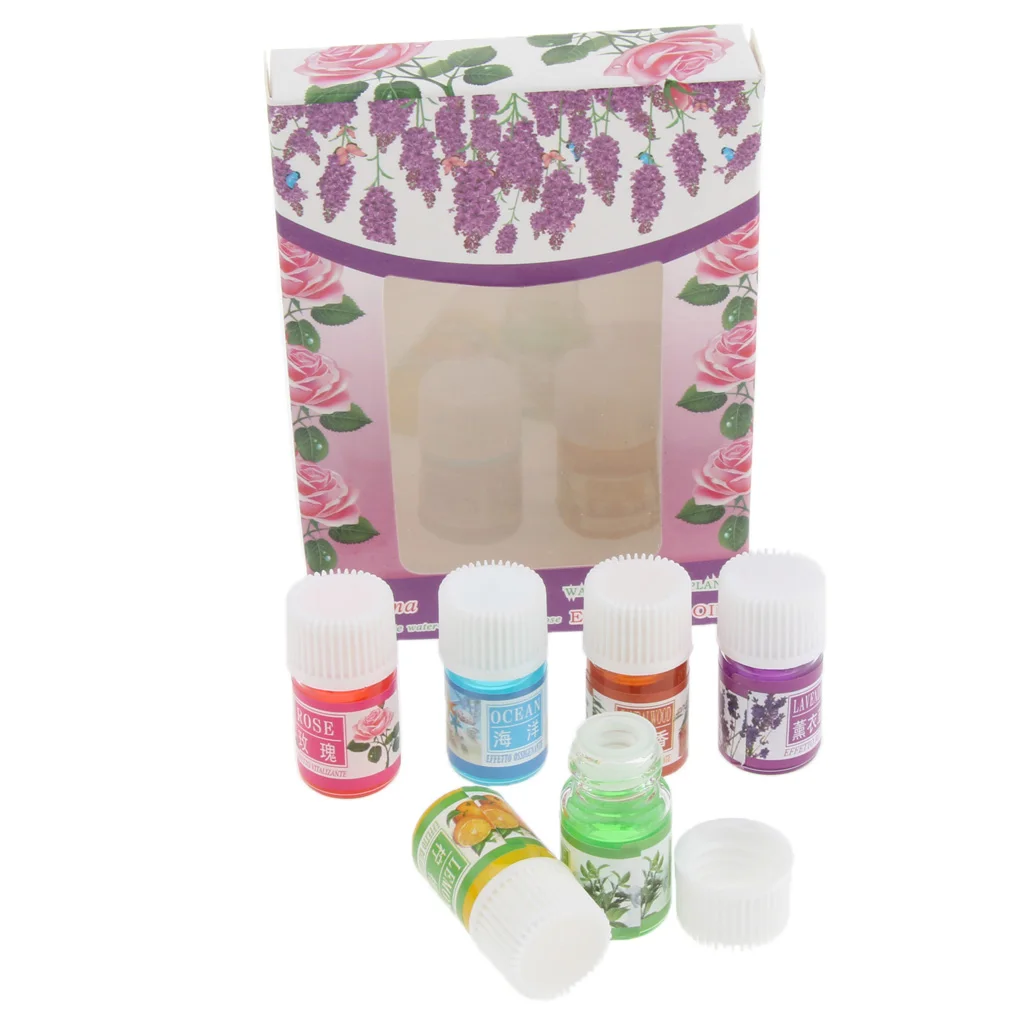 6 шт. косметическое эфирное масло для ароматерапии 100% Чистое базовое подарочный