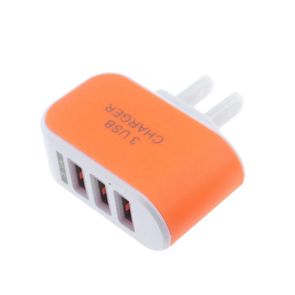 Сетевое зарядное устройство с 3 Usb-портами и вилкой Стандарта США 1 А | Мобильные